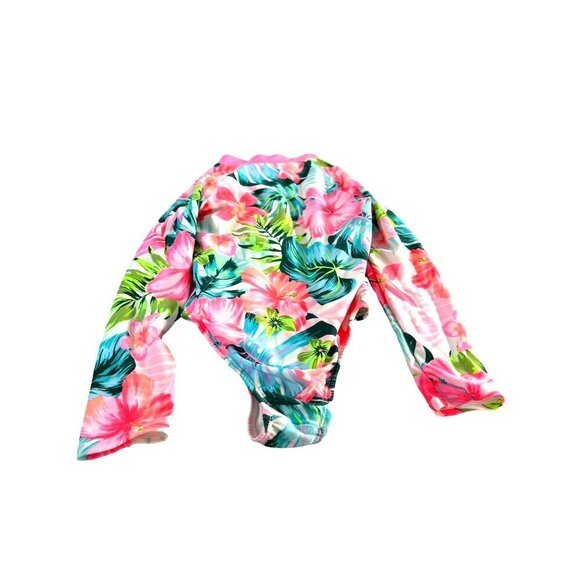 Wonder Nation Toddler Girls Bathing Suit Multicolored Hawaii Print Long Sleeve Z - Picture 5 of 7